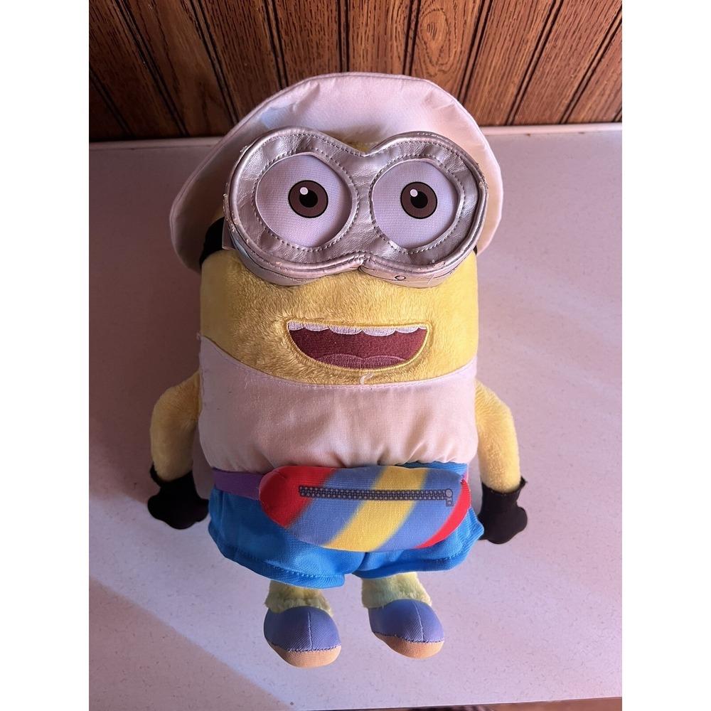 Disney Parks Illumination Despicable Me 3 Minion Plush Stuffed Toy 8" belly bag
